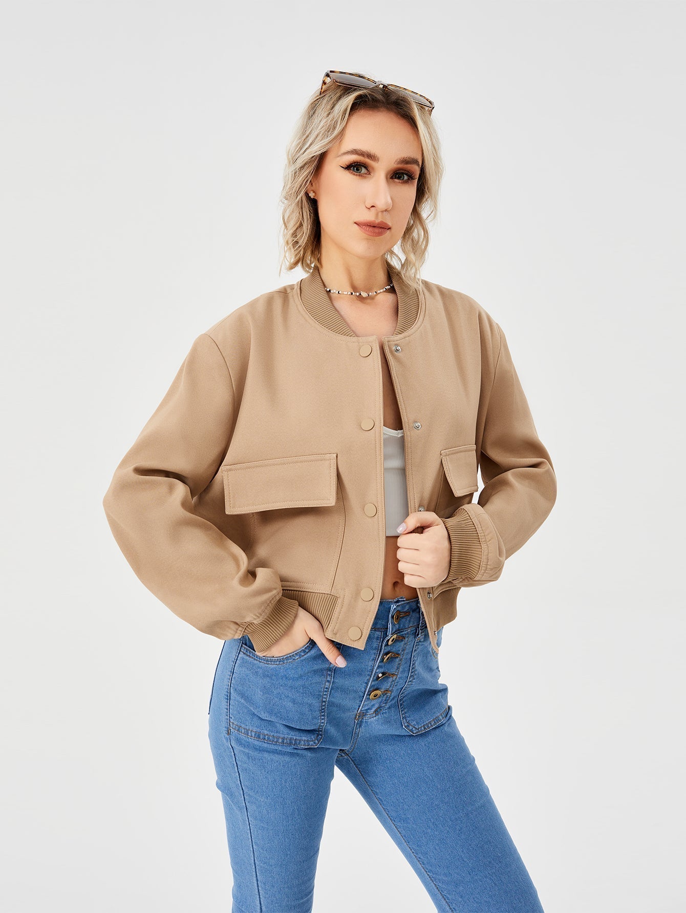 Veste bombardier fine pour femme