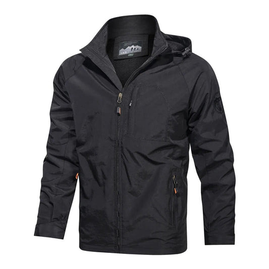 Jasper | Veste Imperméable à Capuche & Col Montant pour Homme