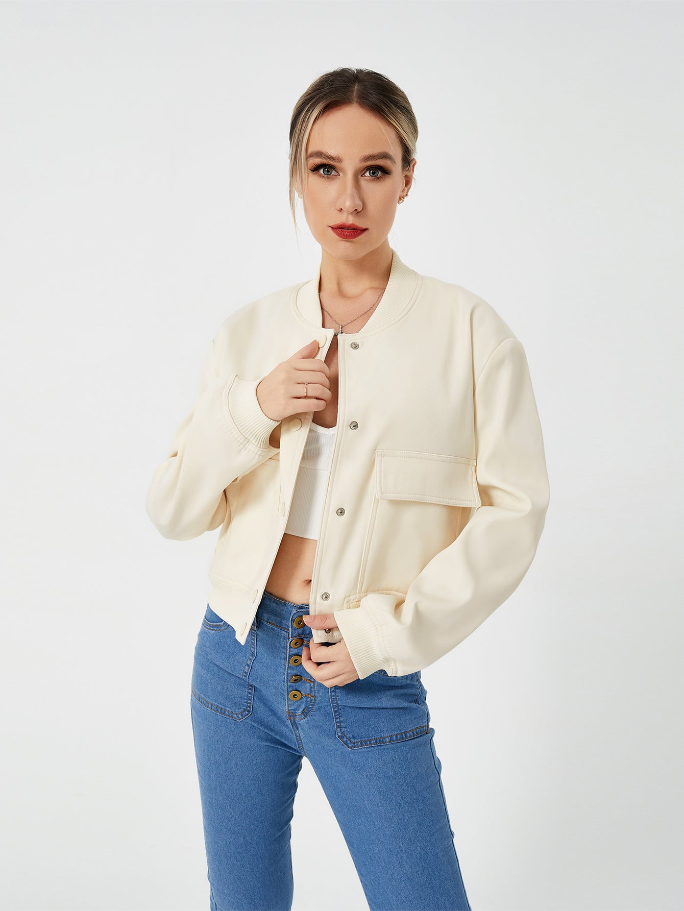 Veste bombardier fine pour femme