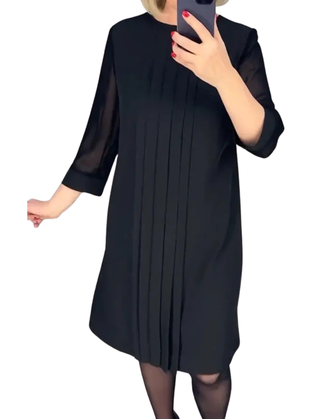 Robe simple à manches mi-longues - Projet Paris - Confort et simplicité - Idéale pour toutes les occasions