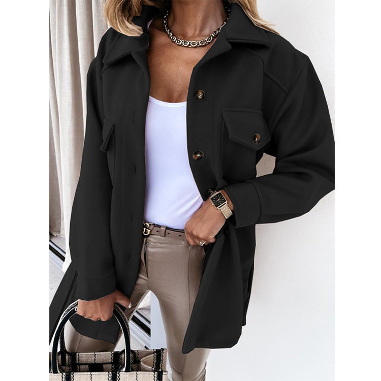 Manteau Automne-Hiver Avec Col