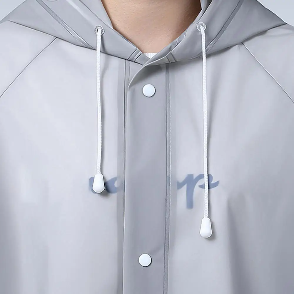 Veste de pluie longue transparente pour femmes avec capuche