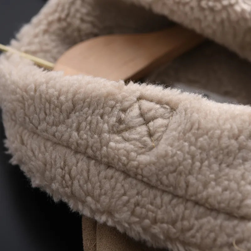 Manteau d'hiver Olivia Suede - Chaud et élégant