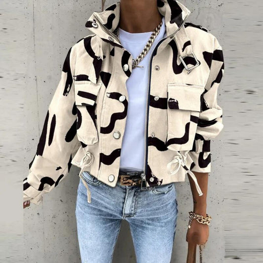 Veste crop top féminine