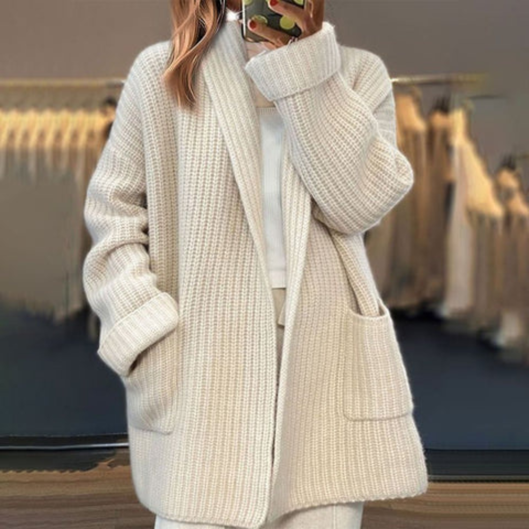 Long cardigan tricoté pour femmes