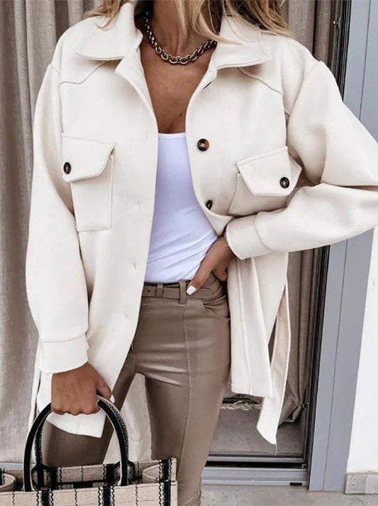Manteau Automne-Hiver Avec Col