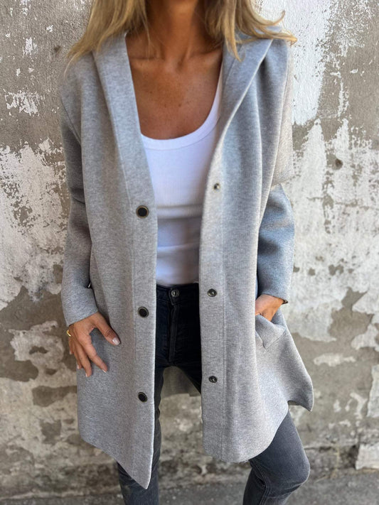 Veste casual à capuche pour femme
