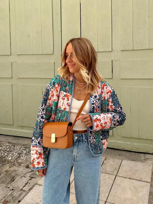 Emmy - Veste vintage à carreaux souples