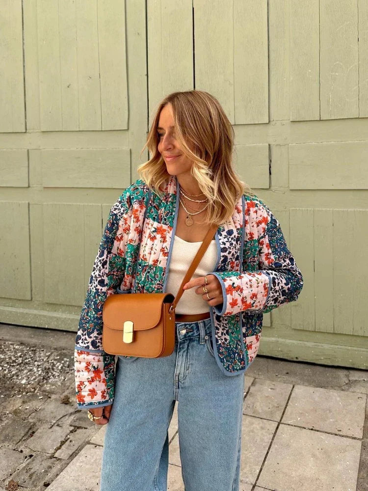 Emmy - Veste vintage à carreaux souples