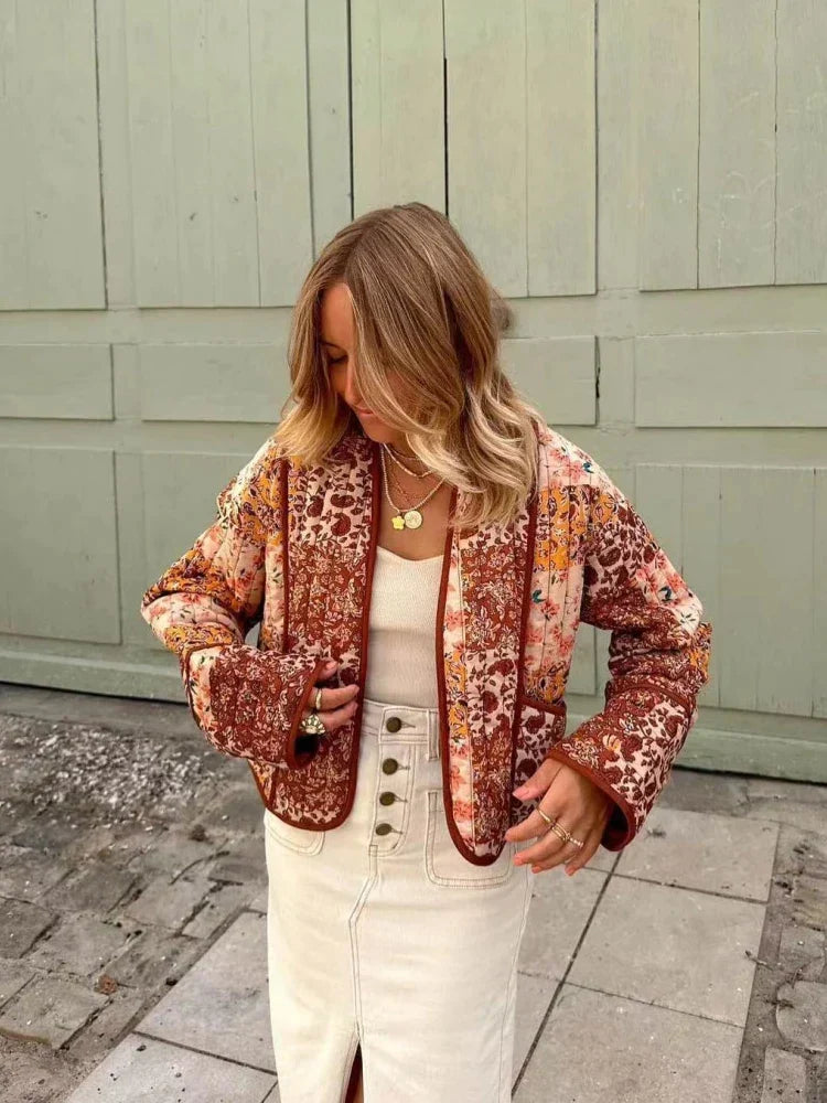Emmy - Veste vintage à carreaux souples