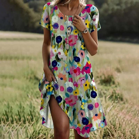 Clémence | robe à fleurs colorée