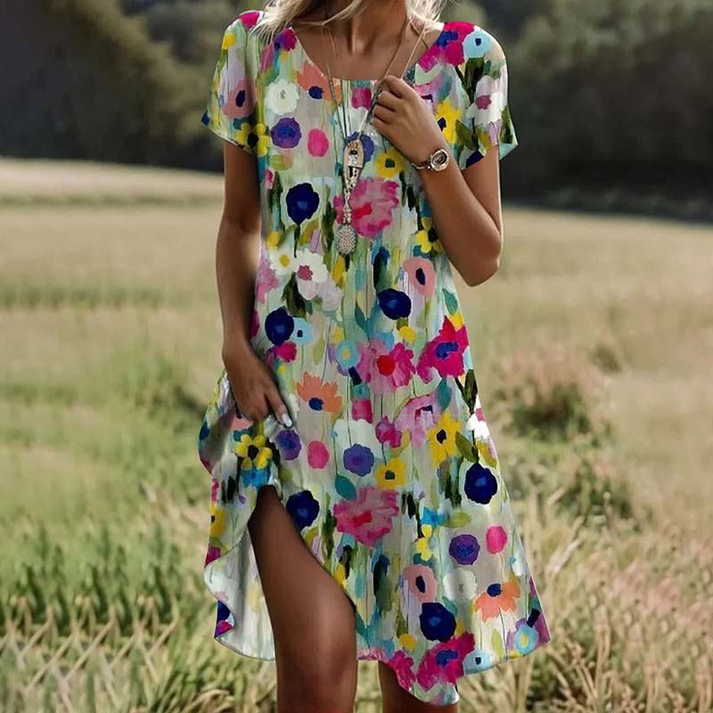 Clémence | robe à fleurs colorée