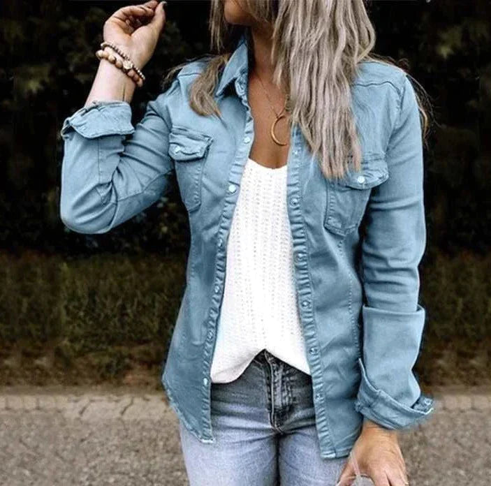 Nova - veste souple en denim décontractée