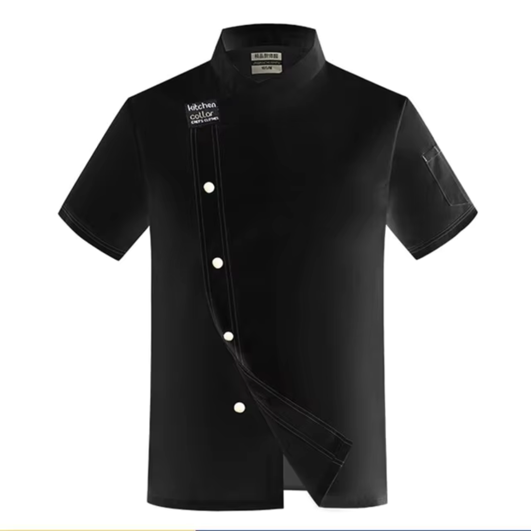 Luca - Uniform de Cuisine Asymétrique Unisexe - Vêtement de Travail