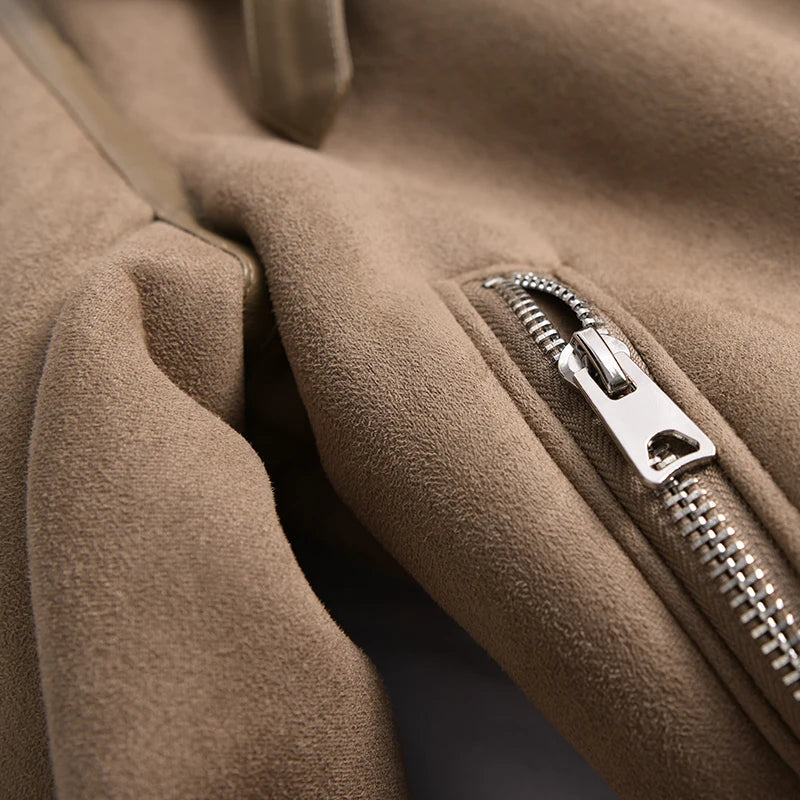 Manteau d'hiver Olivia Suede - Chaud et élégant