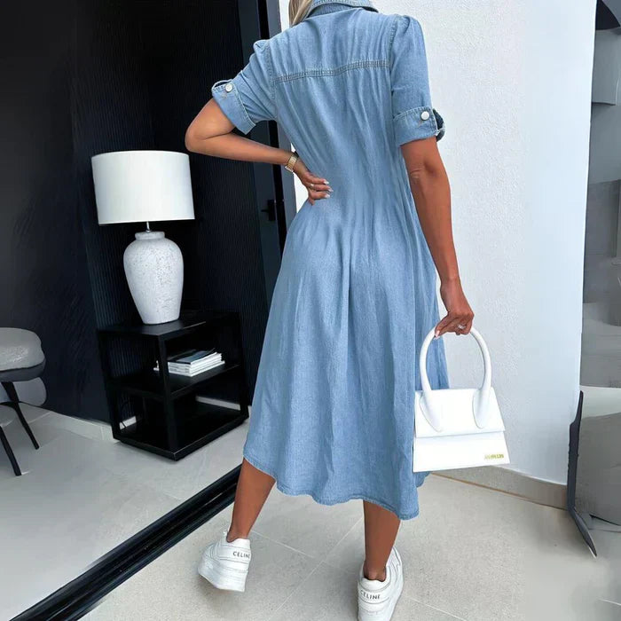 Robe en denim tendance pour femmes - Look moderne et décontracté - Projet Paris - Parfaite pour une tenue casual
