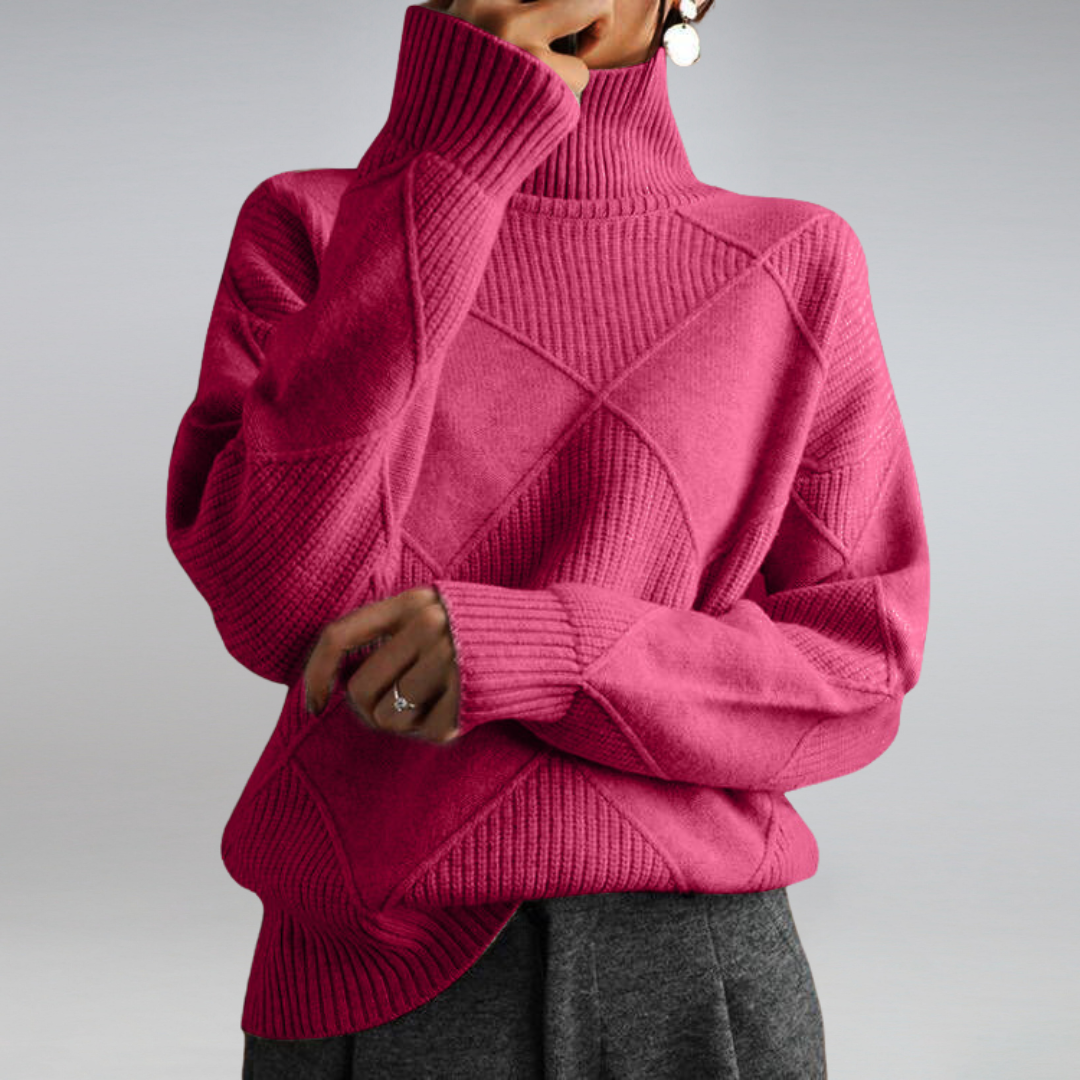 Amalia | Pull à col roulé en cachemire doux