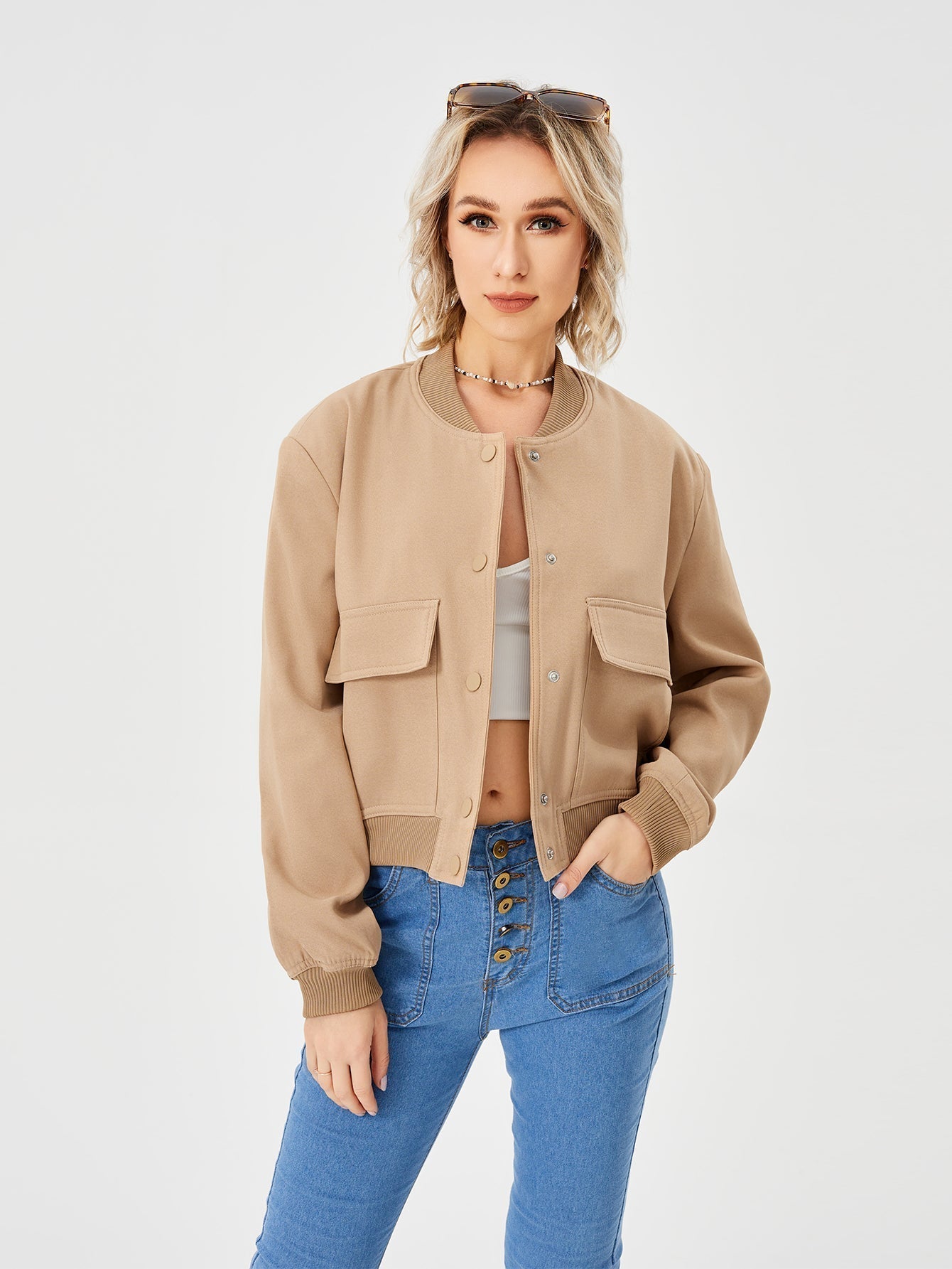 Veste bombardier fine pour femme