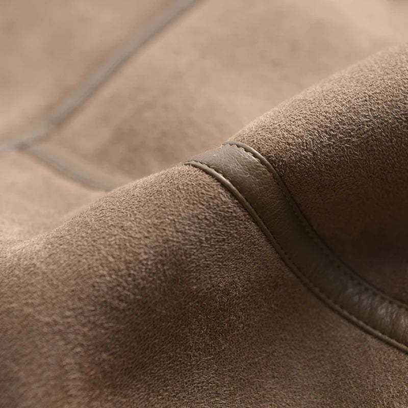 Manteau d'hiver Olivia Suede - Chaud et élégant