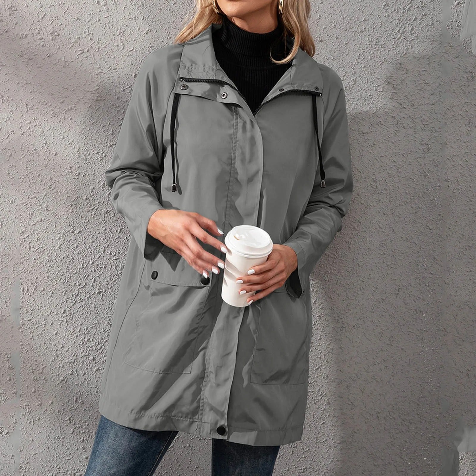Veste de pluie coupe-vent pour femmes
