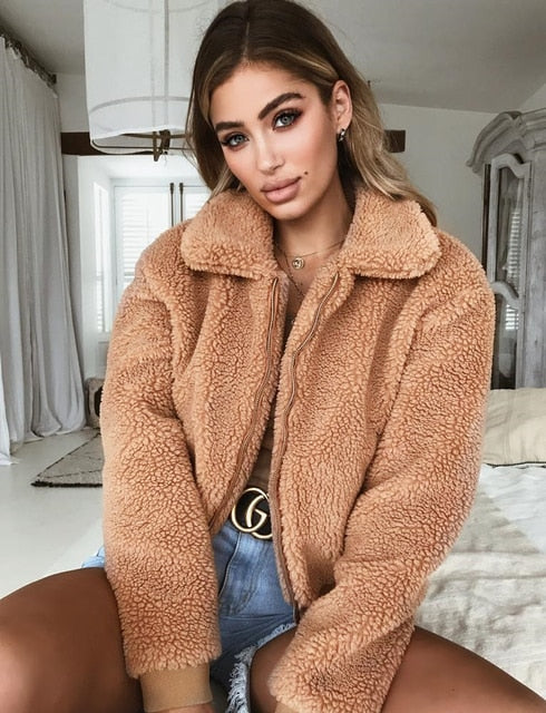 Allison - Manteau d'hiver en peluche