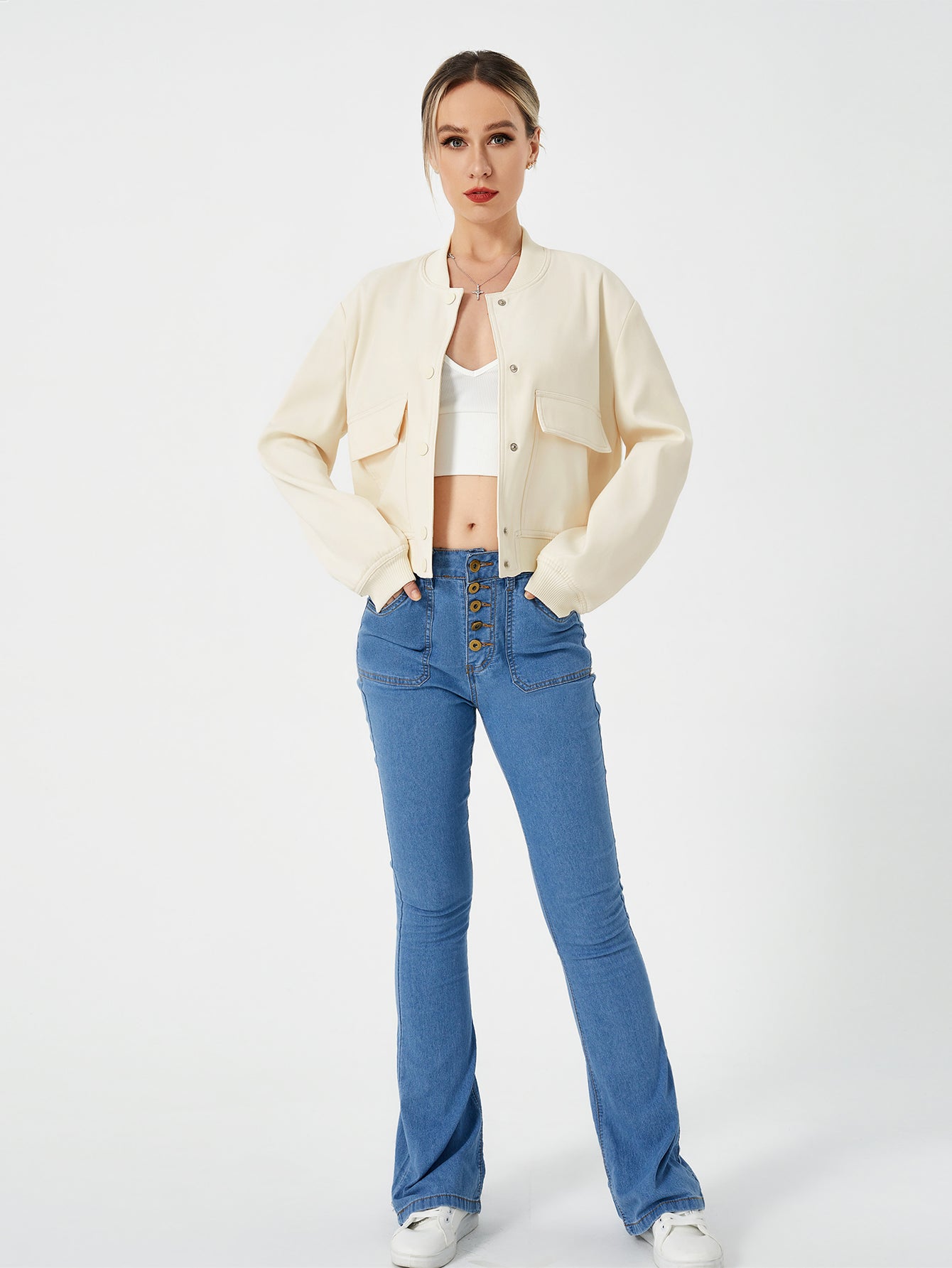 Veste bombardier fine pour femme