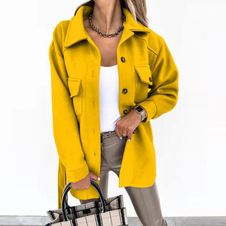 Manteau Automne-Hiver Avec Col