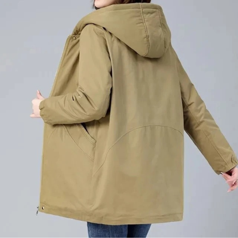 Adélise | Veste Hiver Femme Slim Fit Matelassée avec Capuche et Fermeture Éclair – Confort et Élégance