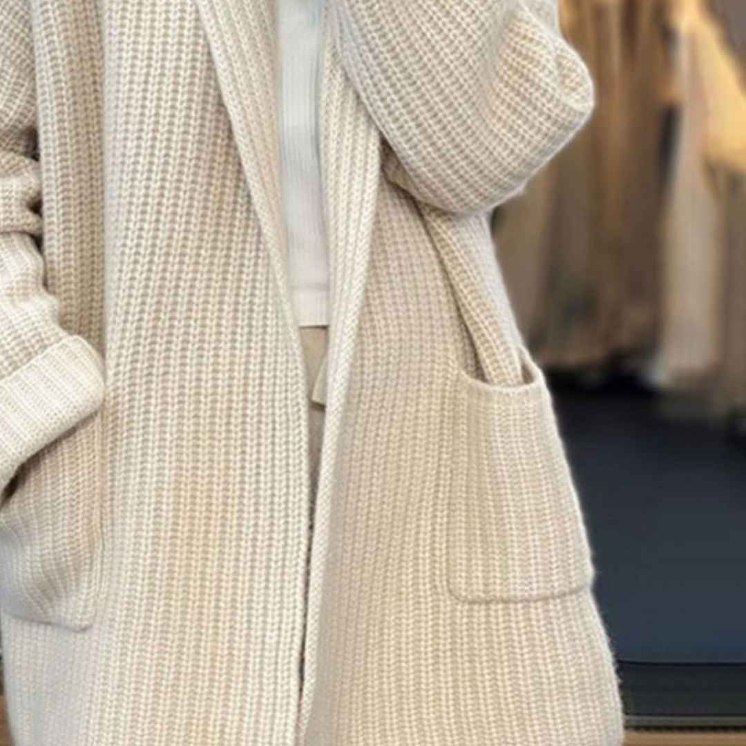 Long cardigan tricoté pour femmes