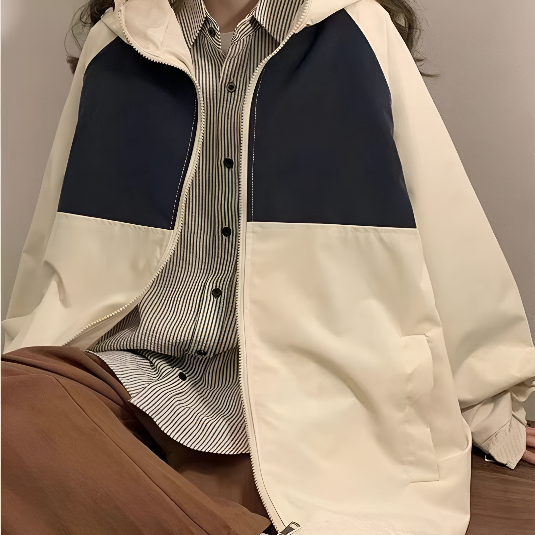 Manteau d'automne imperméable vintage pour femme