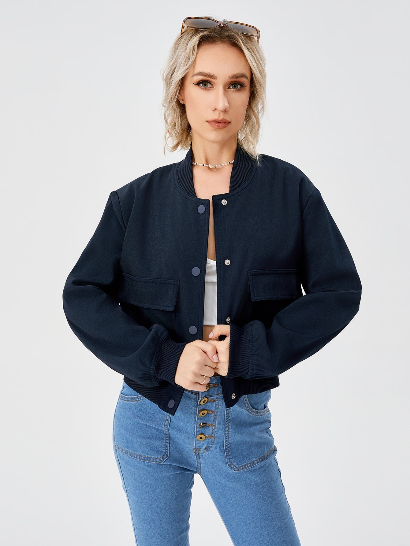Veste bombardier fine pour femme
