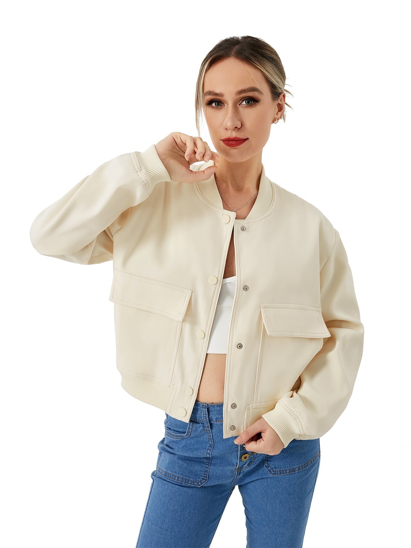 Veste bombardier fine pour femme