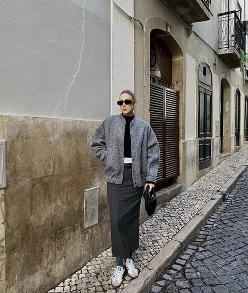 Valyn - veste bomber ample et décontractée