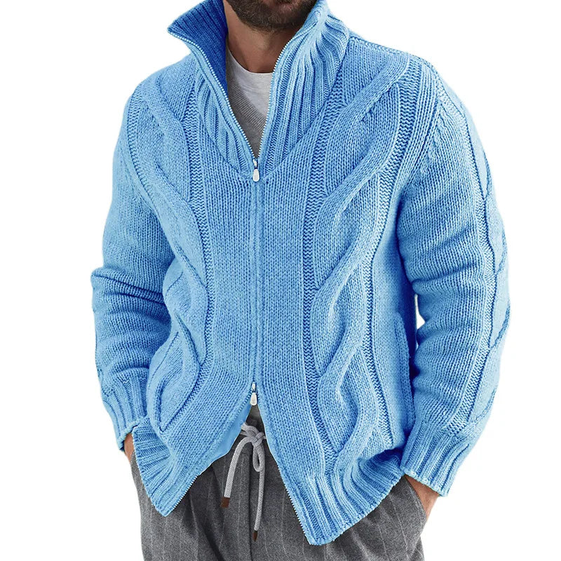 William Cardigan - Cardigan en tricot avec col montant et fermeture éclair
