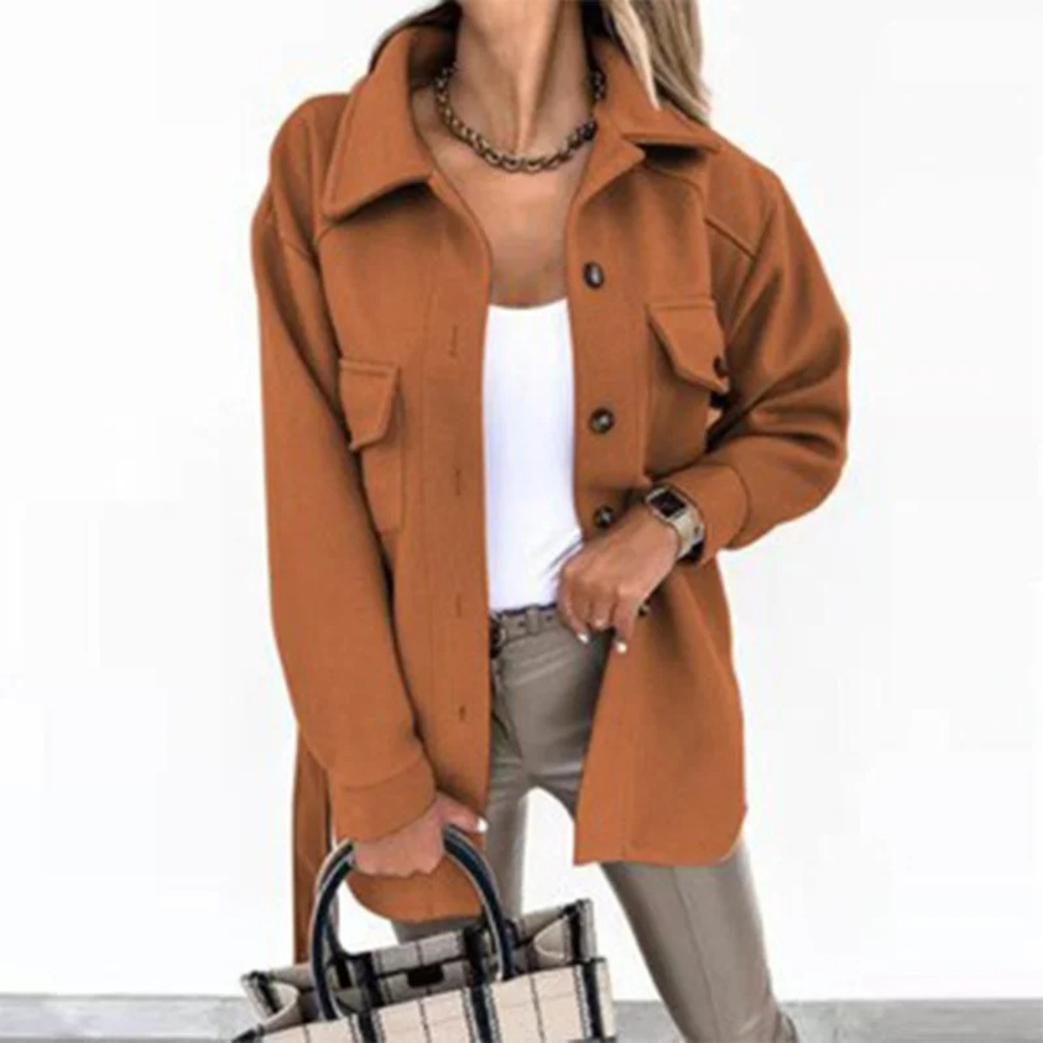 Samira - veste vintage décontractée avec poches