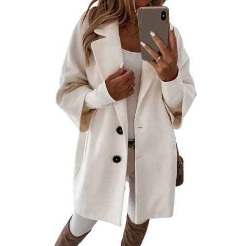 Catherine - élégant manteau souple à double boutonnage