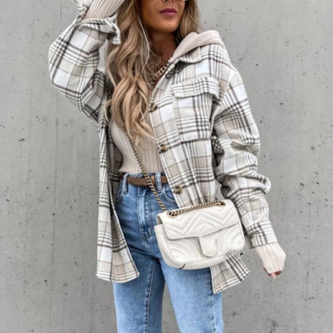 Jeri - Veste à capuche à carreaux