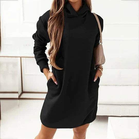 Robe chaude avec capuche et poches - Confort et style - Projet Paris - Idéale pour les journées fraîches