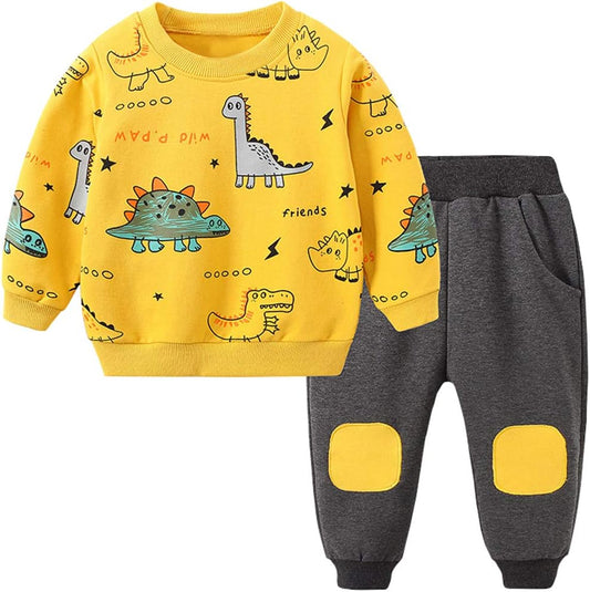 Ensemble pour Enfants avec Imprimé Dinosaure pour Garçons - Vêtements Amusants pour le Petit Amateur de Dinosaures