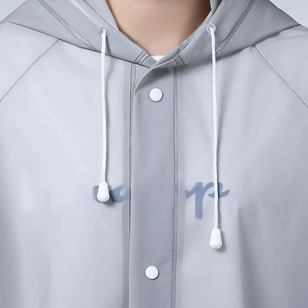 Veste de pluie longue transparente pour femmes avec capuche