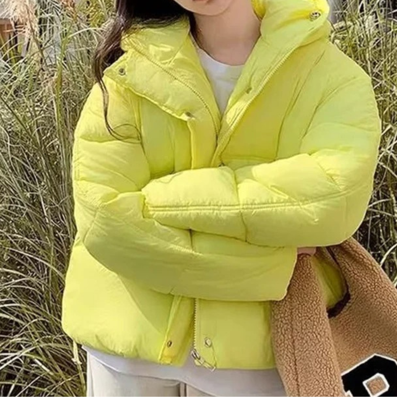 Chantal | Manteau Hiver Femme Matelassé à Capuche, Fermeture Éclair, Coupe Moderne
