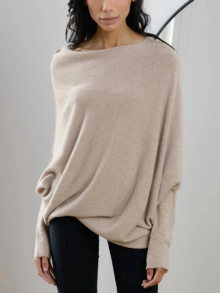 Élise - Pull drapé asymétrique