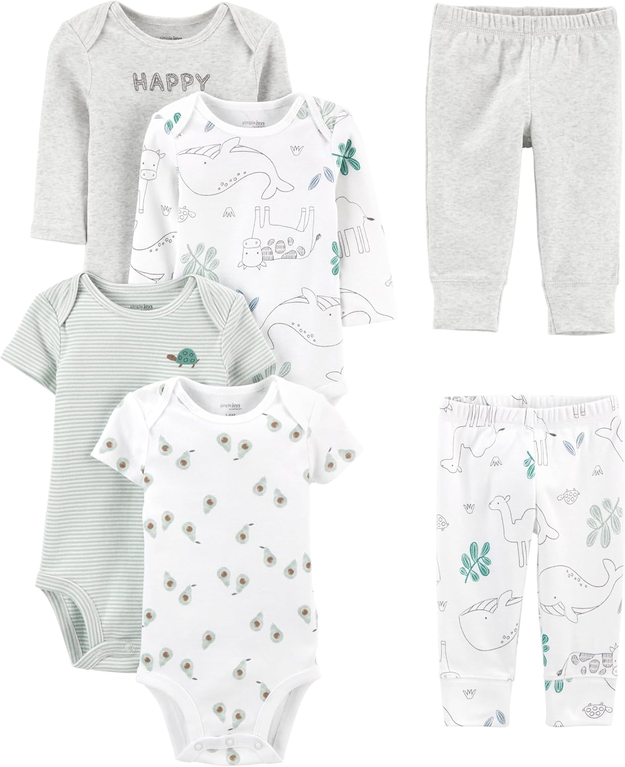 Ensemble de Vêtements Unisexe pour Bébé 6 Pièces - Ensemble Complet pour le Bébé