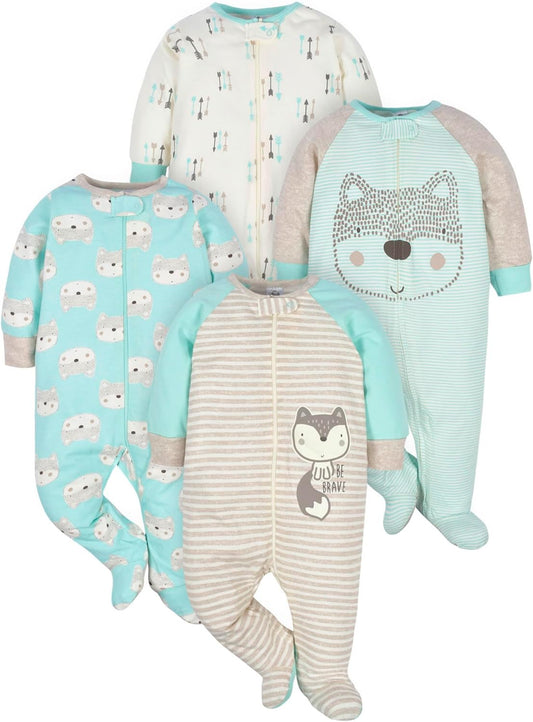 Pyjama Gerber pour Bébé Garçon - Avec Pieds pour des Nuits Confortables