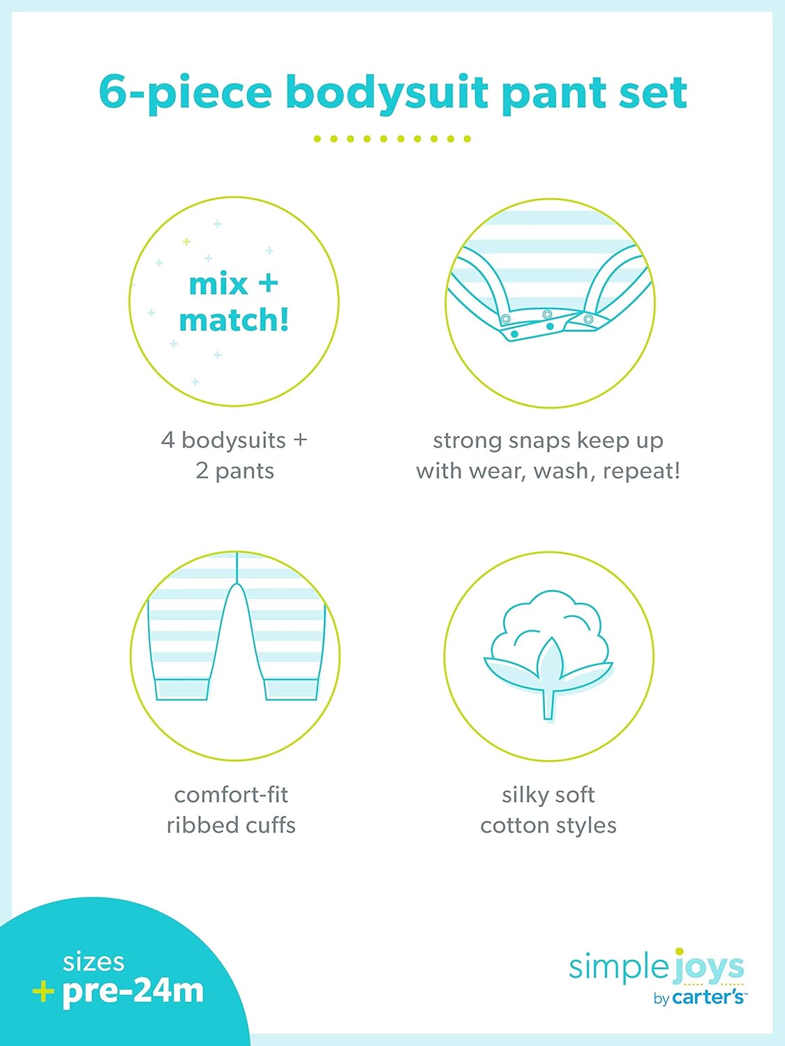 Ensemble de Vêtements Unisexe pour Bébé 6 Pièces - Ensemble Complet pour le Bébé