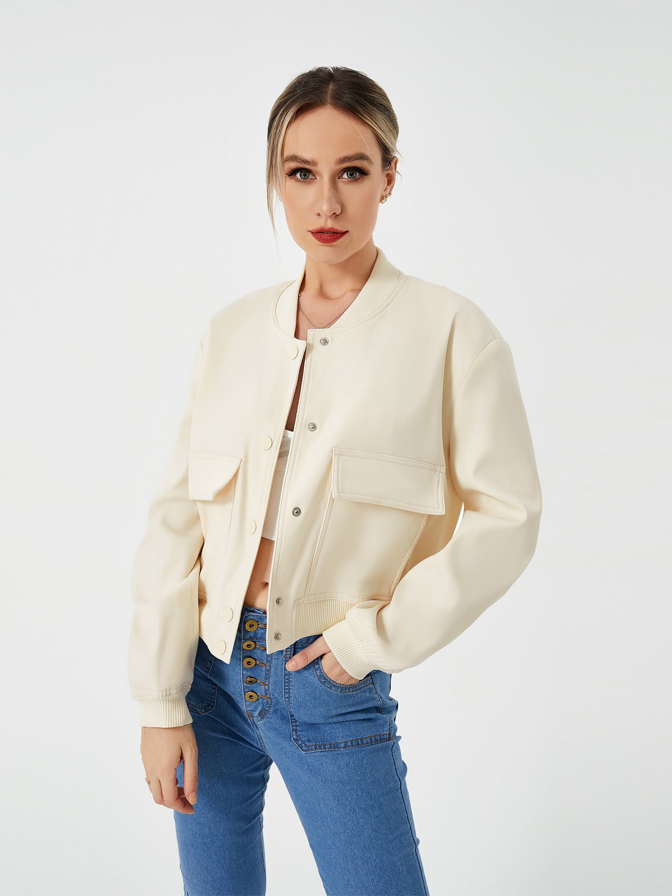 Veste bombardier fine pour femme