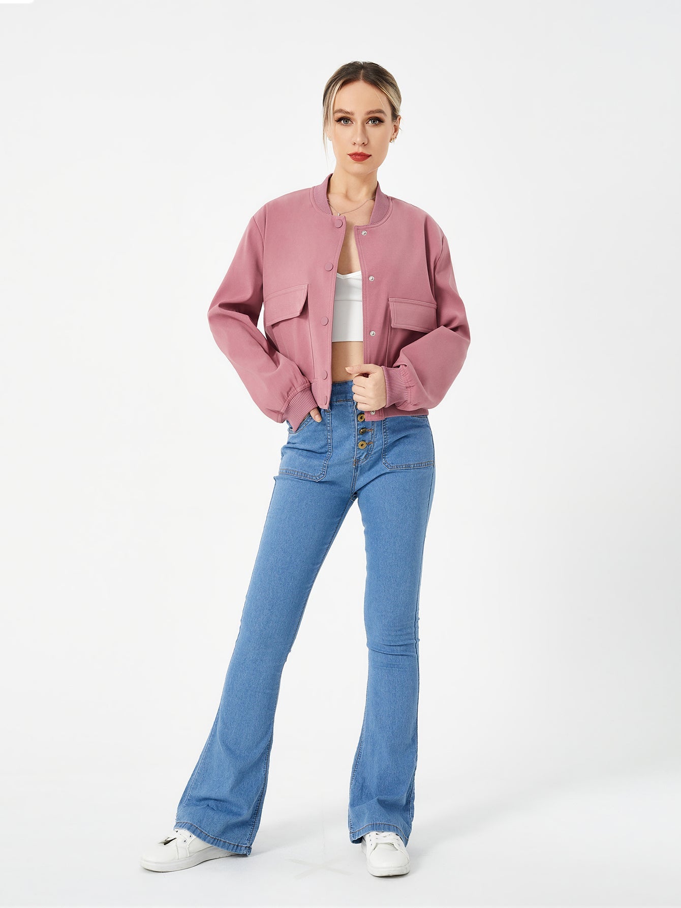 Veste bombardier fine pour femme
