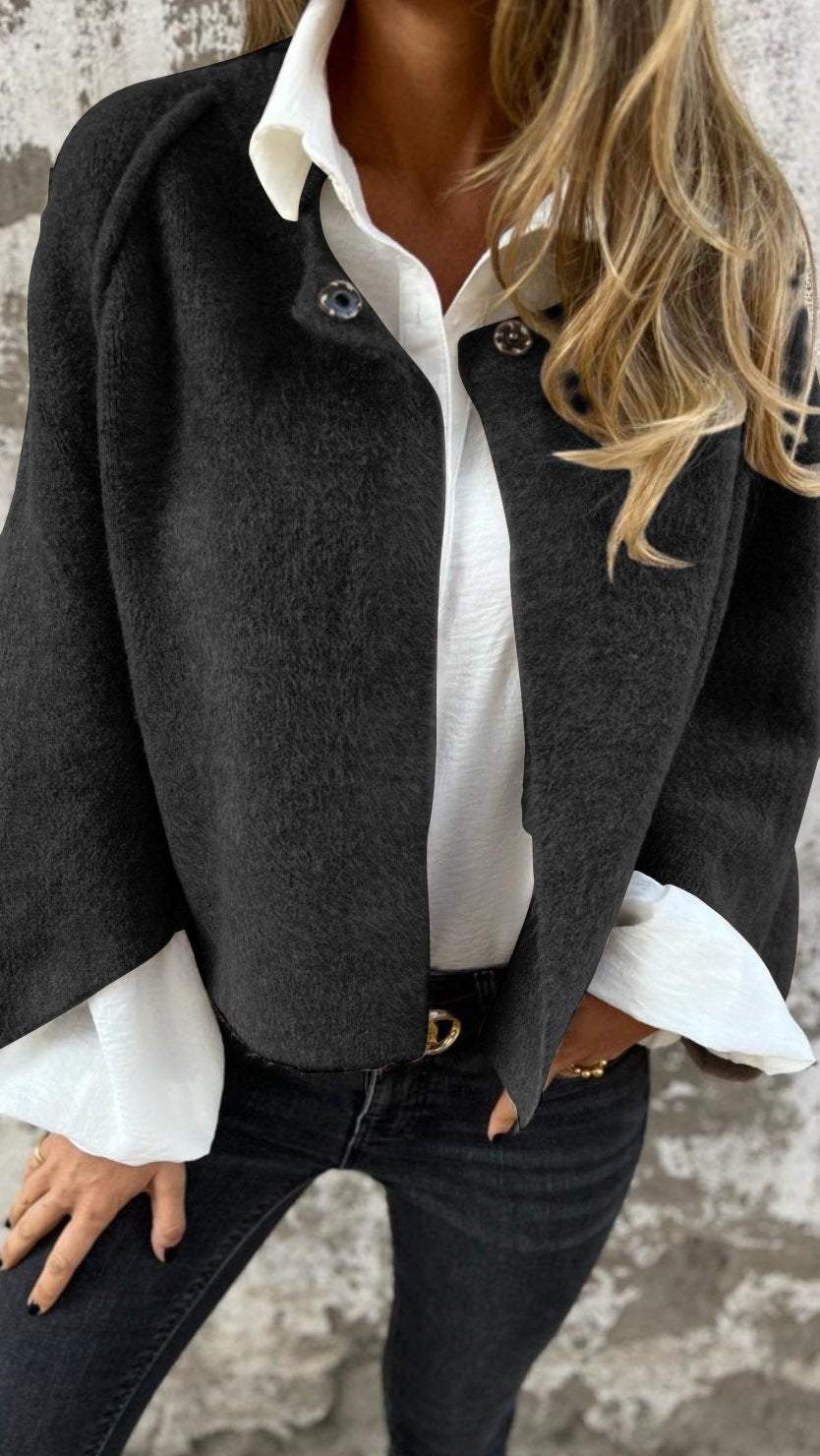 Manteau pour femme à col rond