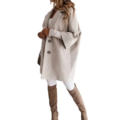Catherine - élégant manteau souple à double boutonnage