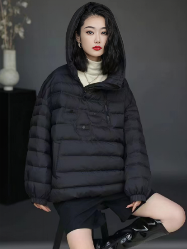 Janaye - Veste bouffante à capuche